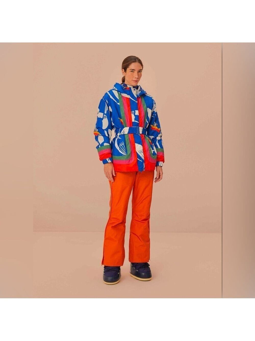 Farm Rio Orange Ski Pants - Picture 2 of 11
